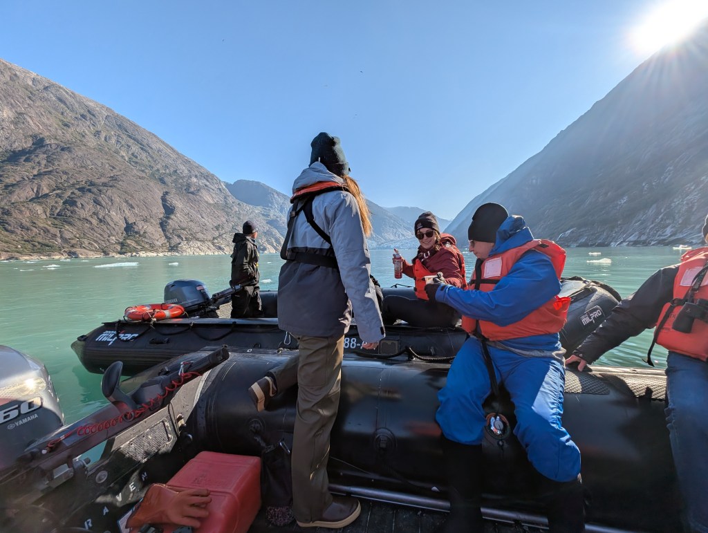 Zodiac boats, near Dawes Glacier, Alaska